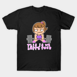 This is my happy face, fitness girl, barbell girl T-Shirt